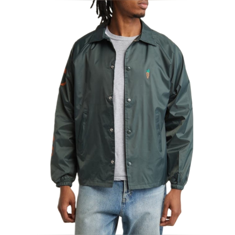 LIKE NEW Carrots By Anwar Carrots Wordmark Coaches Jacket in Forest Green Large